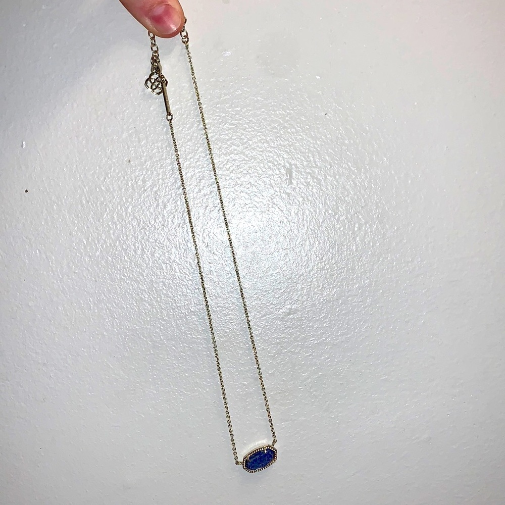 Kendra Scott Blue Matte Stone Necklace